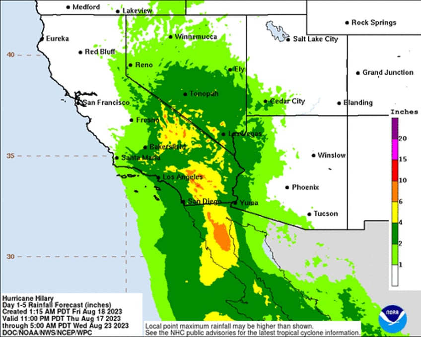 major hurricane hilary could be first topical storm to hit california since 1939