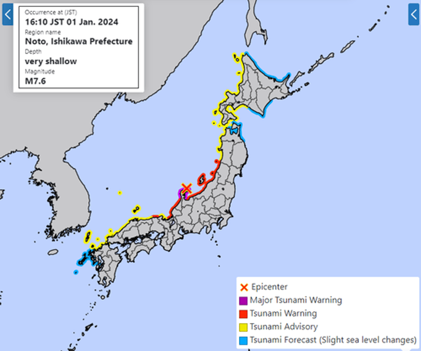 major tsunami warning issued in japan after powerful earthquake 