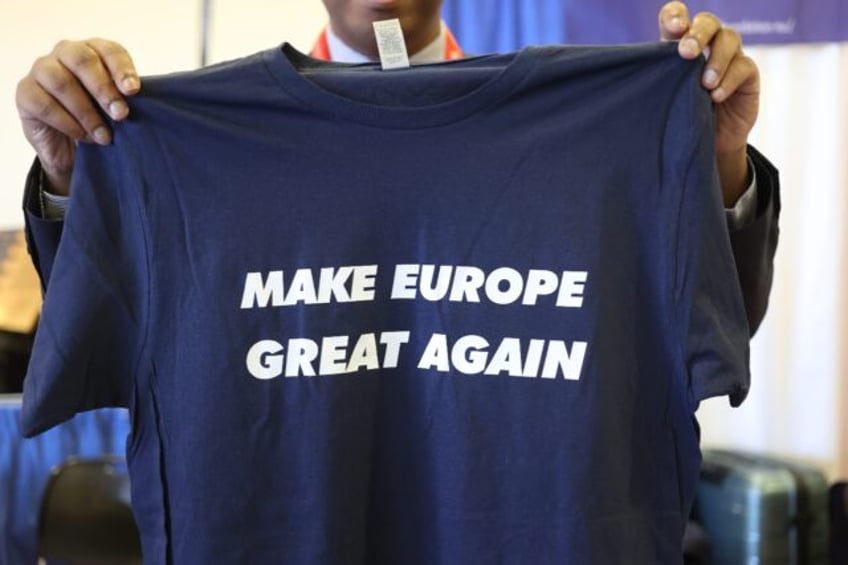 A T-shirt playing on Donald Trump's 'Make America Great Again' campaign slogan on sale at