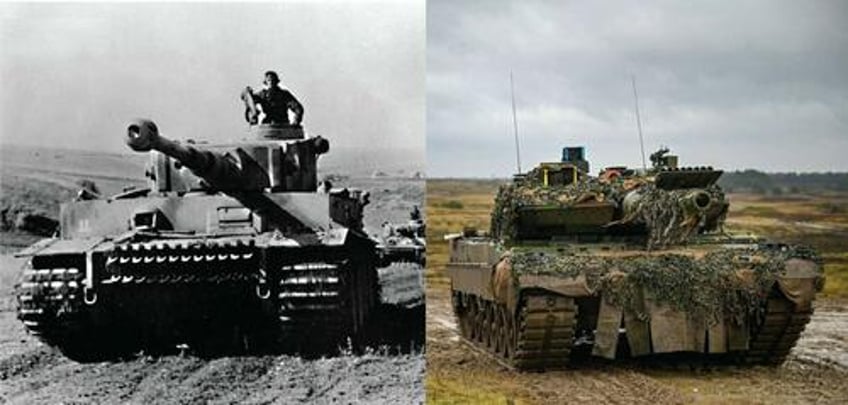 German tanks in Kursk, then and now. 