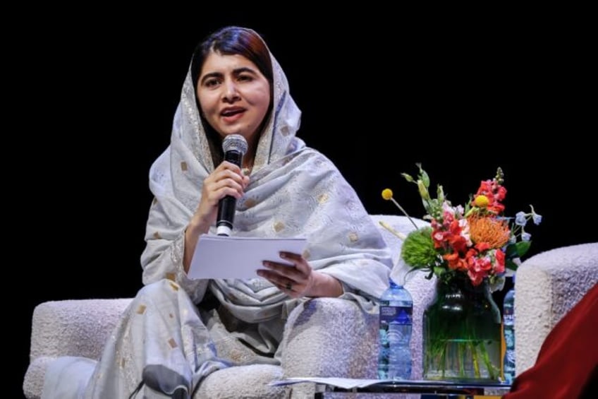 Nobel Peace Prize laureate Malala Yousafzai participates in a panel discussion in Johannes