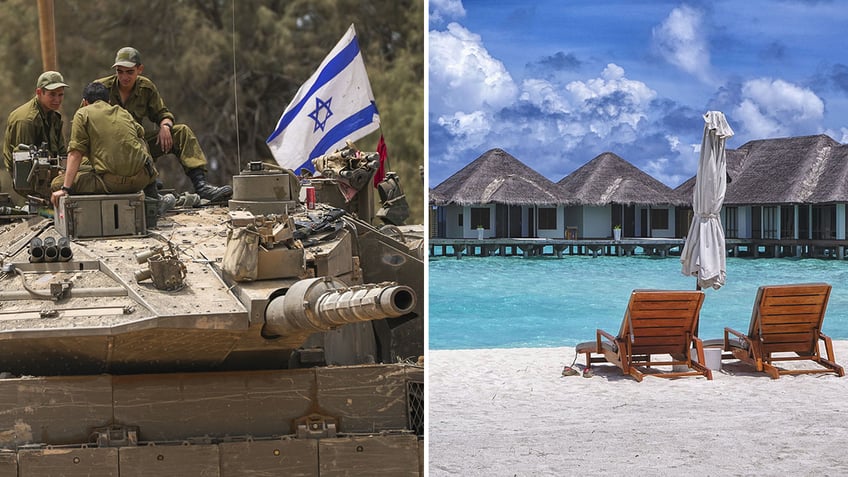 Israeli soldiers and Maldives island resort