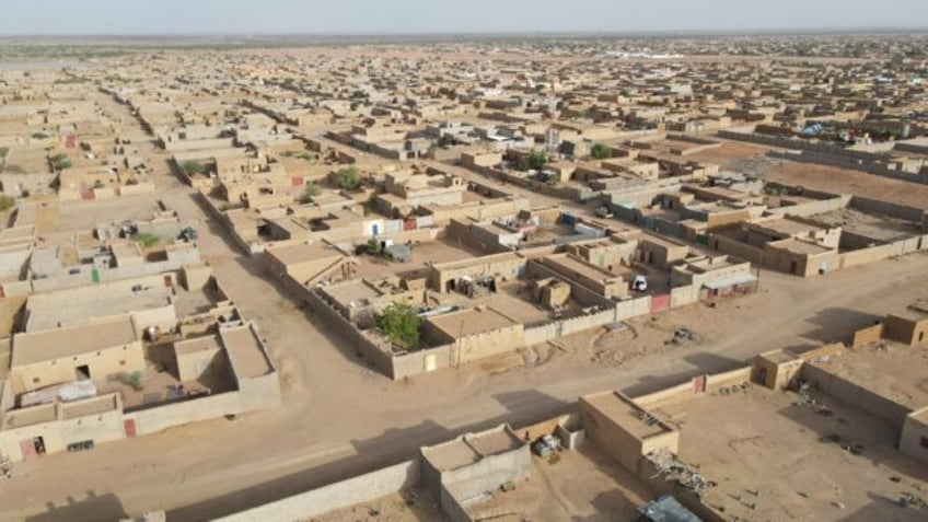 An aerial view of the rebel-held city of Kidal, where Mali's army is reported to be closin