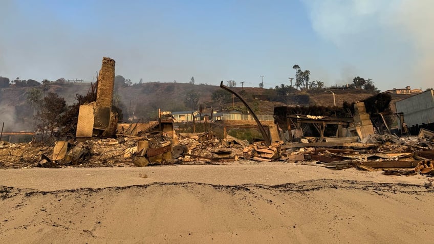 Damage in Malibu, California