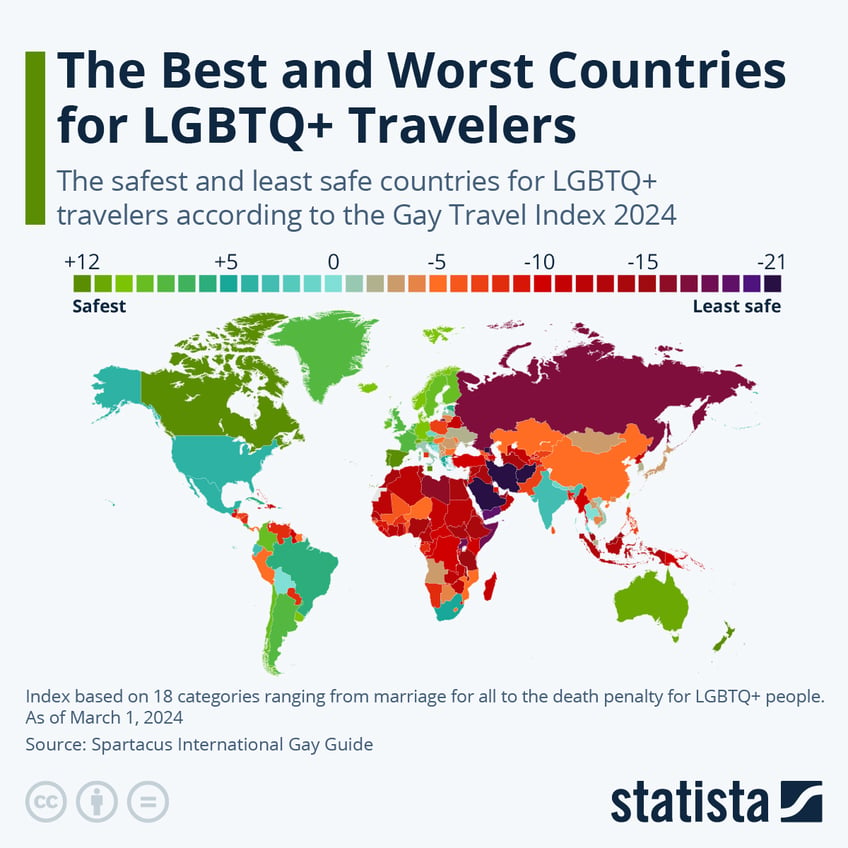 Infographic: The Best and Worst Countries for LGBTQ+ Travelers | Statista