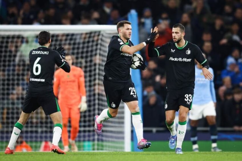 Feyenoord produced a stunning comeback from three goals down to draw with Manchester City