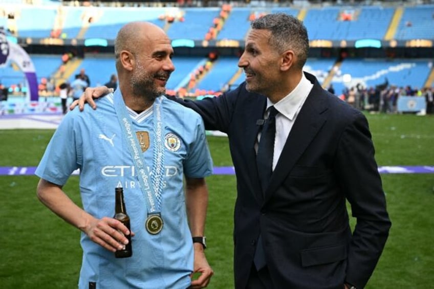 Pep Guardiola (left) has won six Premier League titles in the past seven seasons