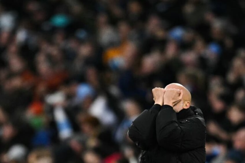 Manchester City's Pep Guardiola is at risk of failing to reach the Champions League knocko