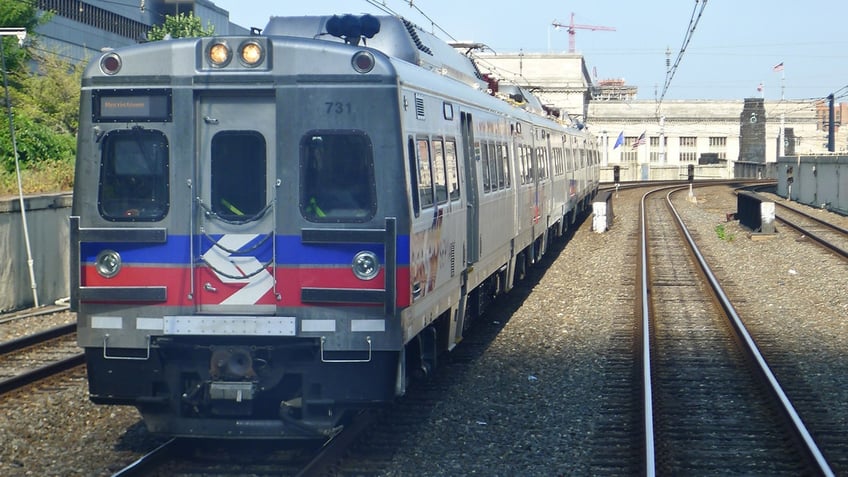 train at station in Philadelphia