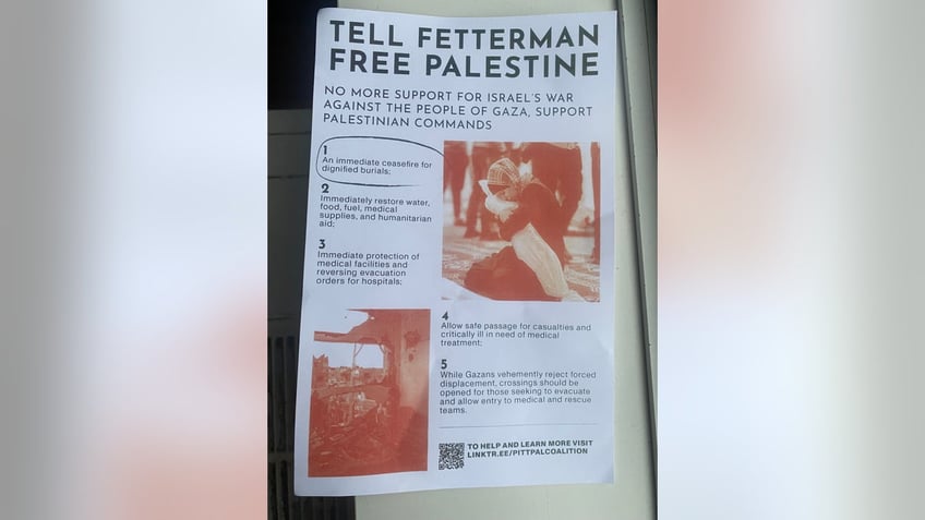 man in john fetterman halloween costume tosses activist confronting senator