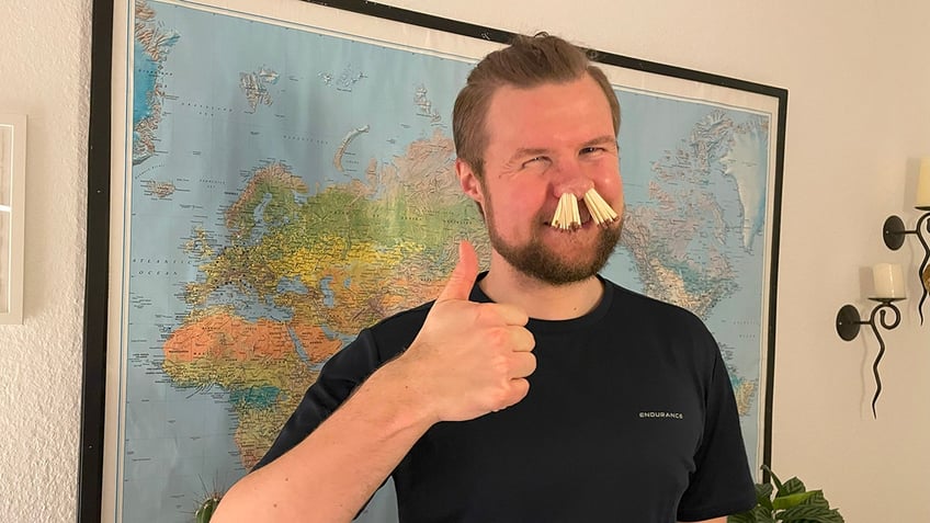 man with 68 matches in his nose