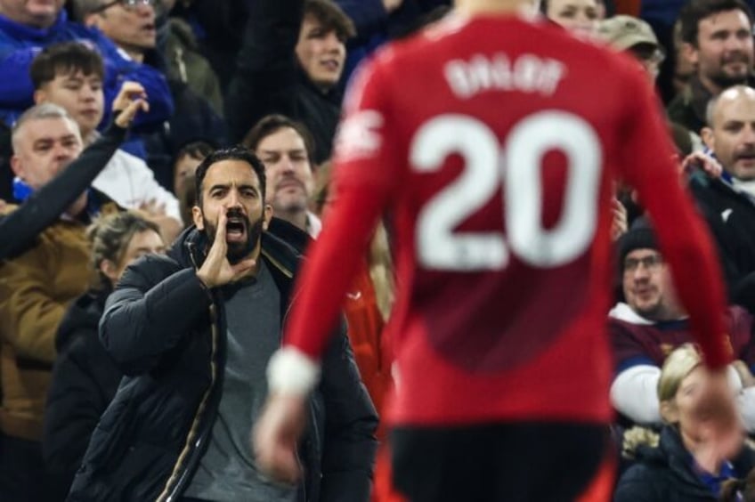 Manchester United manager Ruben Amorim takes charge of his first Premier League match at I