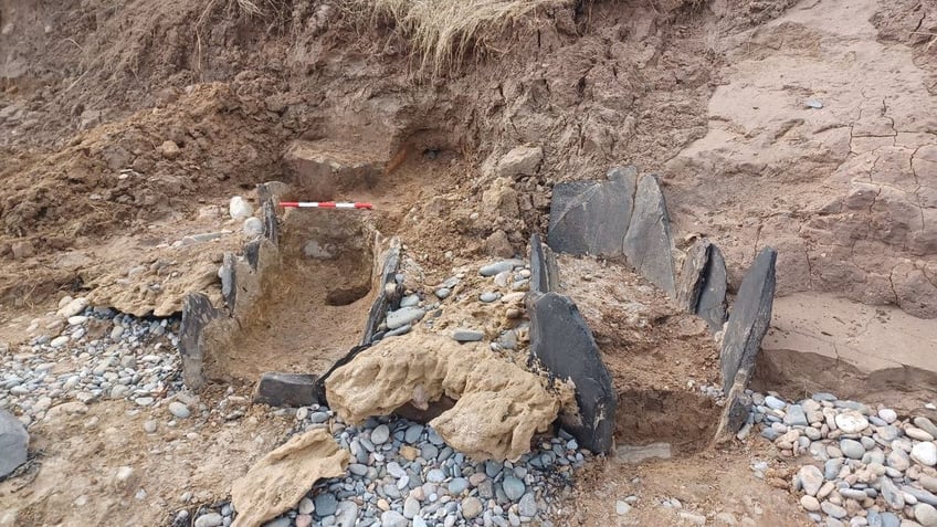 Remains of cliff fish tanks