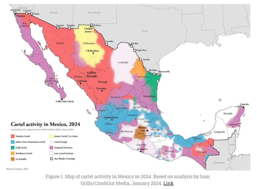 map shows latest cartel activity in mexico as drug lords should fear a potential trump victory