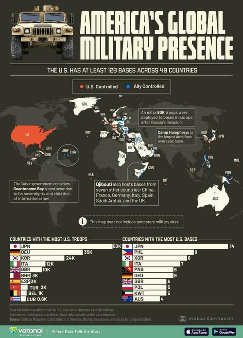 mapping every known us military base overseas