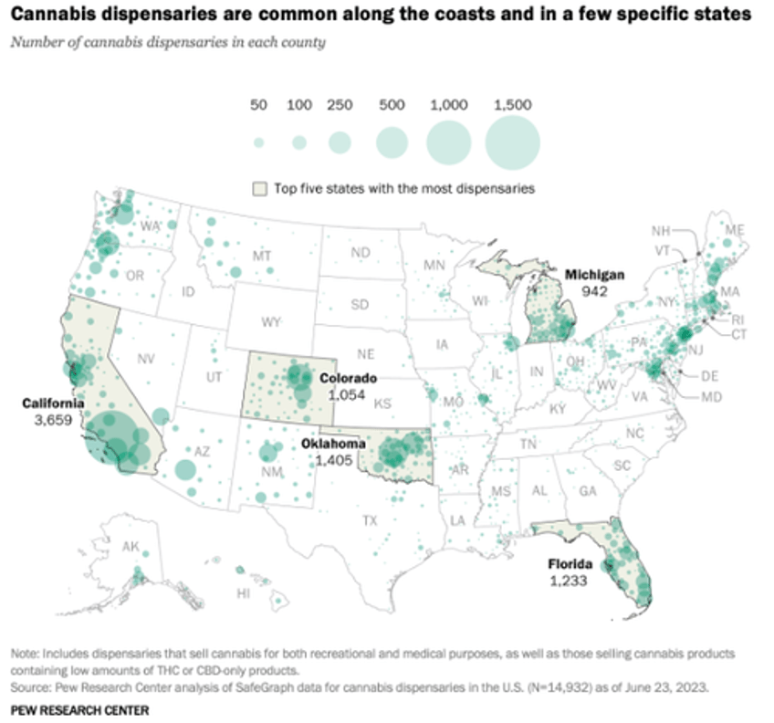 mapping out americas cannabis dispensaries 