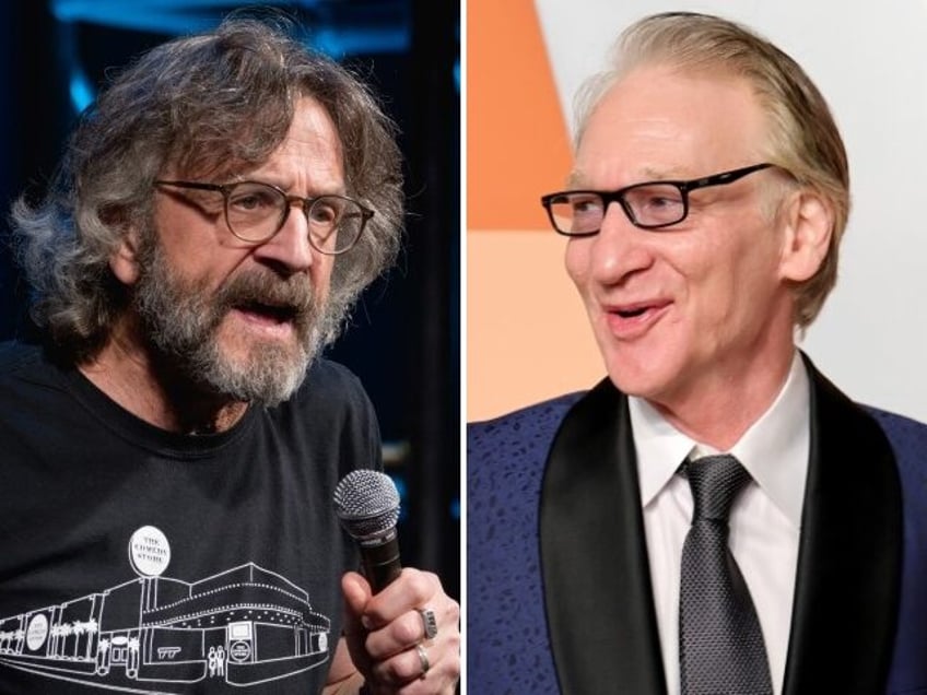 (L-R) Comedians Marc Maron, Bill Maher.