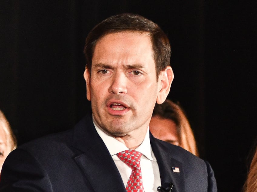 Republican Senator from Florida Marco Rubio speaks during a rally in support of Republican gubernatorial incumbent Gov. Ron DeSantis, Tuesday, Aug. 23, 2022, in Hialeah, Fla. DeSantis will face U.S. Rep. Charlie Crist in November. (AP Photo/Gaston De Cardenas)