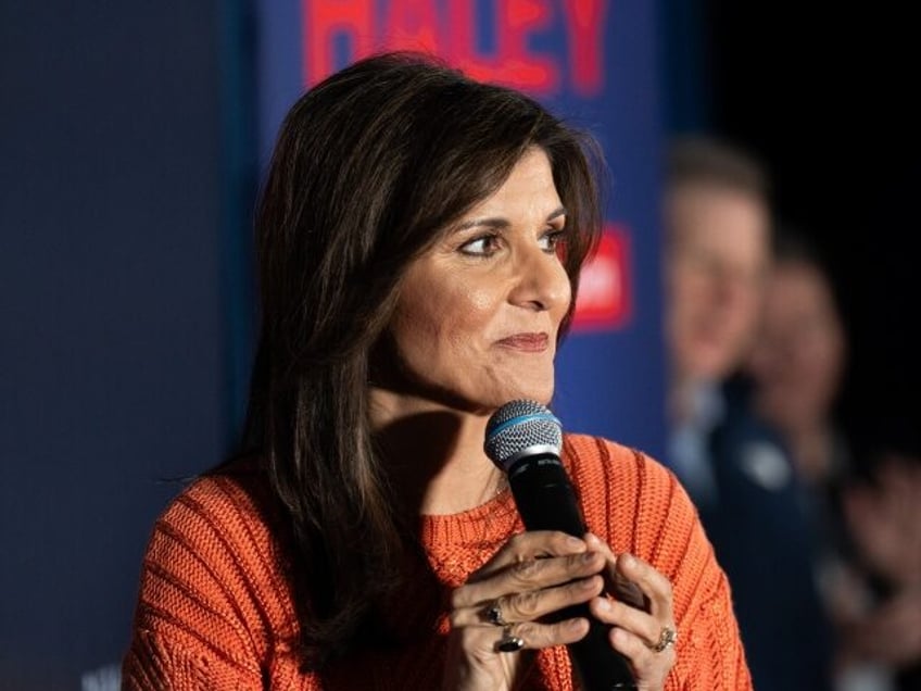 Nikki Haley, former governor of South Carolina and 2024 Republican presidential candidate, speaks during a campaign event at the Franklin VFW in Franklin, New Hampshire, US, on Monday, Jan. 22, 2024. Haley's New Hampshire ambitions depend on high turnout among undeclared voters and former Democrats, strengthening her argument that she …