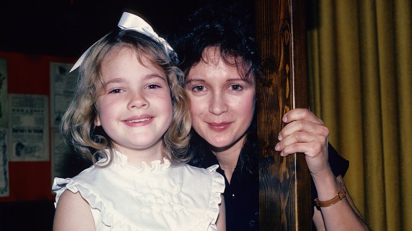 Drew Barrymore with her mother, Jaid, in 1982. At 14, the "E.T." star emancipated herself from her mother's control.