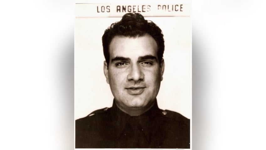 Fred Otash posing in his LAPD uniform