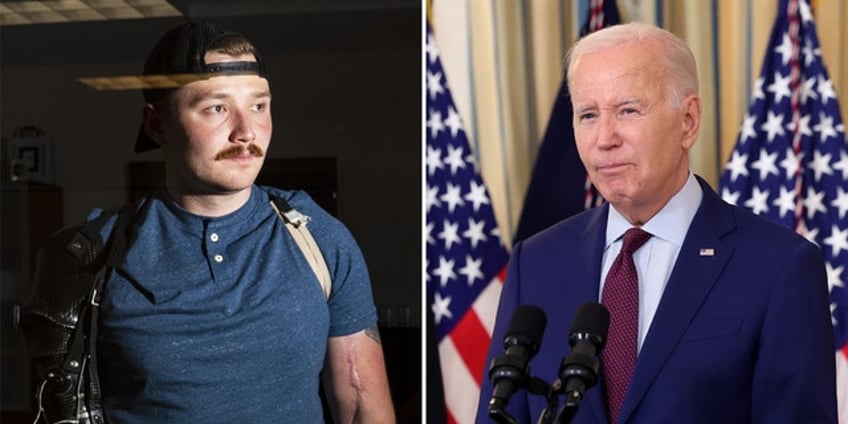 marine who survived afghanistan explosion describes awkward encounter with biden after losing arm and leg