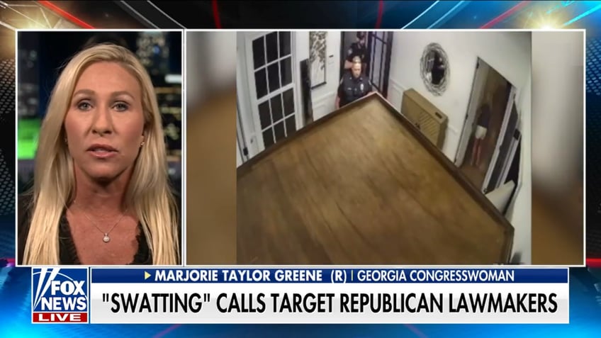 Rep. Marjorie Taylor Greene, R-Ga., spoke out about "swatting" on "Jesse Watters Primetime."