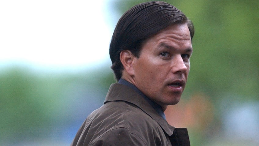 mark wahlberg on the set of the departed 