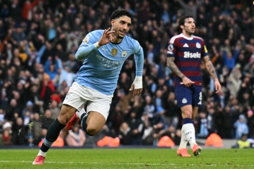 Omar Marmoush scored a first-half hat-trick in Man City's victory over Newcastle