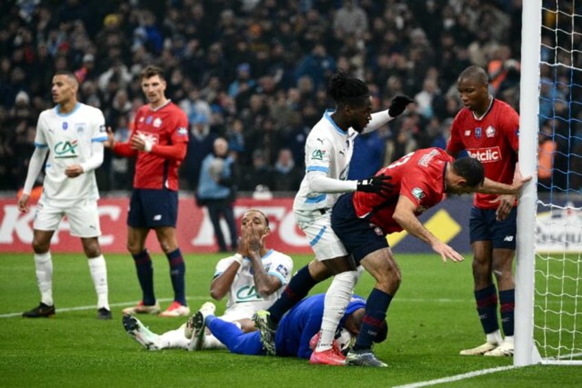 Marseille were knocked out of the French Cup on penalties by Lille