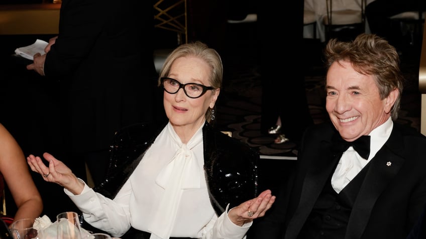 Meryl Streep and Martin Short at the 81st Annual Golden Globe Awards