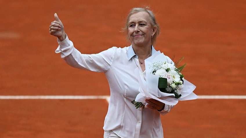 Martina Navratilova is awarded with the "Golden Racket"