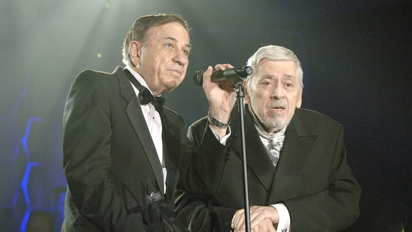 Richard M. Sherman on stage with his brother, Robert B. Sherman