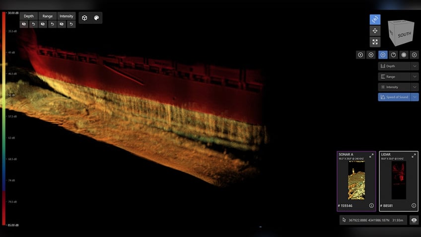 Sonar image of Francis Scott Key bridge after collapse