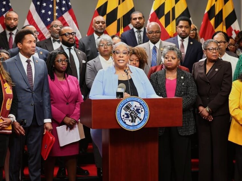 Maryland Del. Aletheia McCaskill, a Democrat, speaks about a bill to create a state commis