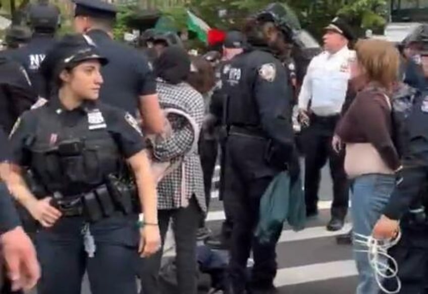 mass arrests in nyc as more than 1000 pro palestine protesters march to met gala