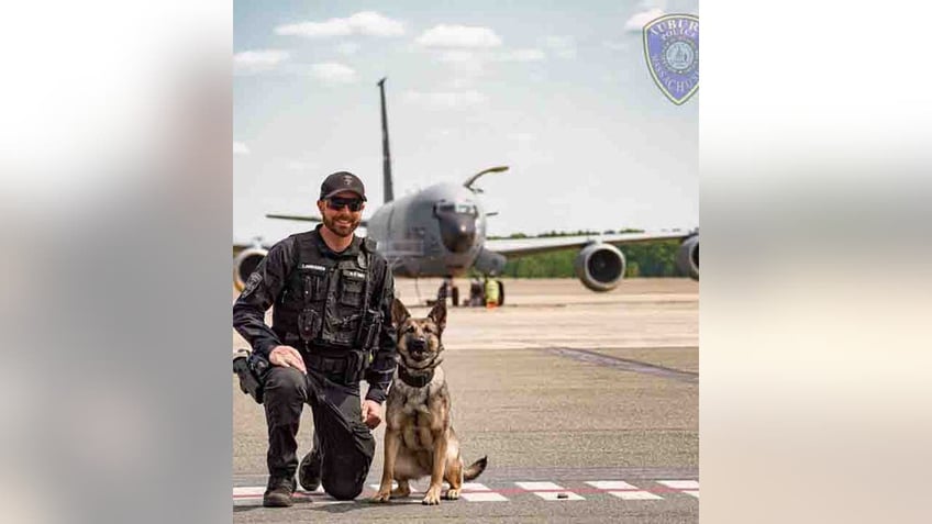 K-9 Biza and officer David Ljunggren