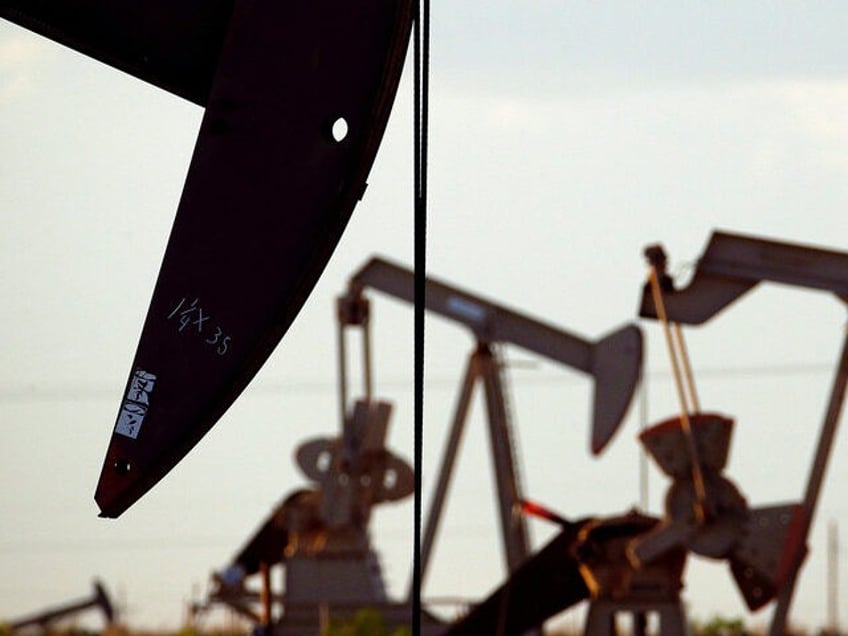 In this April 24, 2015, file photo, pumpjacks work in a field near Lovington, N.M. The Bid