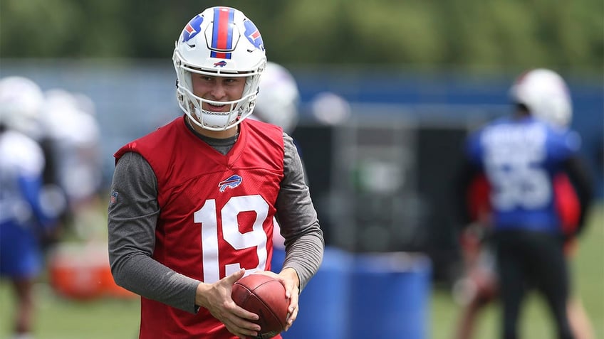 Matt Araiza during Bills mini camp