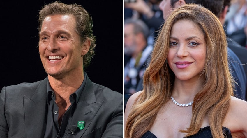 Matthew McConaughey and Shakira side by side