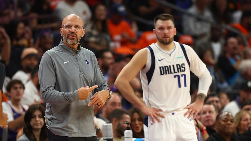 Jason Kidd and Luka Doncic