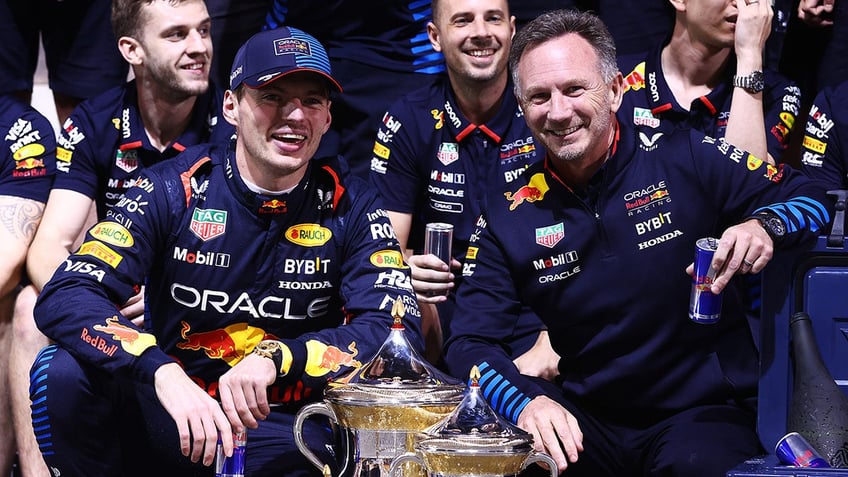 Max Verstappen and Christian Horner