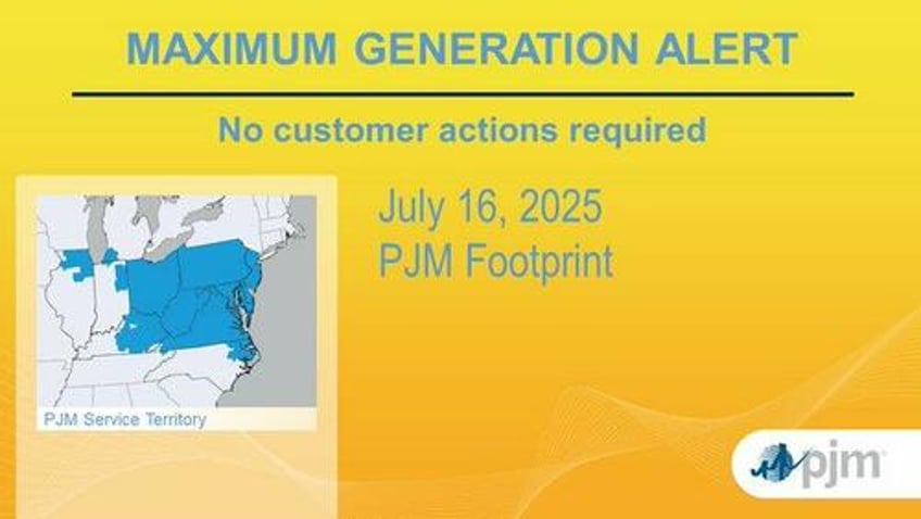 maximum generation alert declared on americas largest power grid