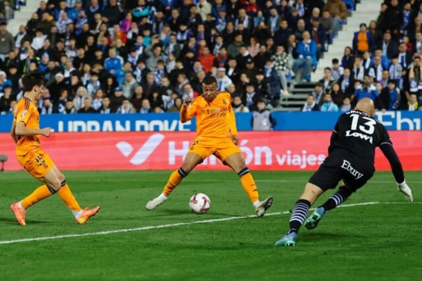 Kylian Mbappe scored the opening goal in Real Madrid's win at Leganes