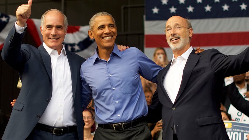 President Obama with Sen. Casey and former Gov. Wolf