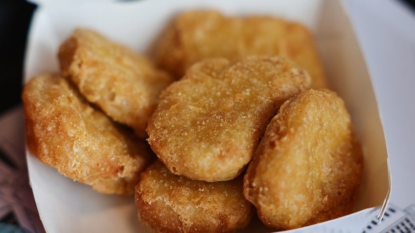 Close up shots of McNuggets.