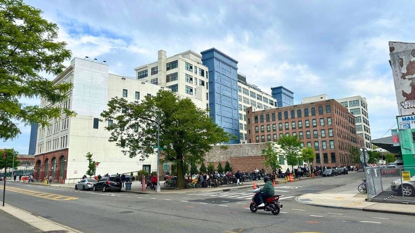 Migrant facility in Brooklyn, New York City