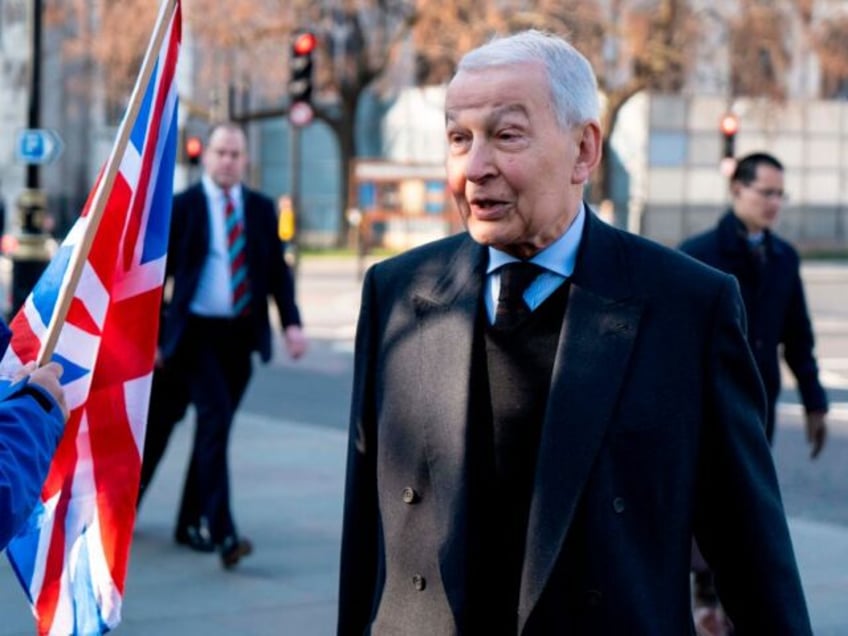 Independent MP Frank Field arrives at the Houses of Parliament in London on March 29, 2019