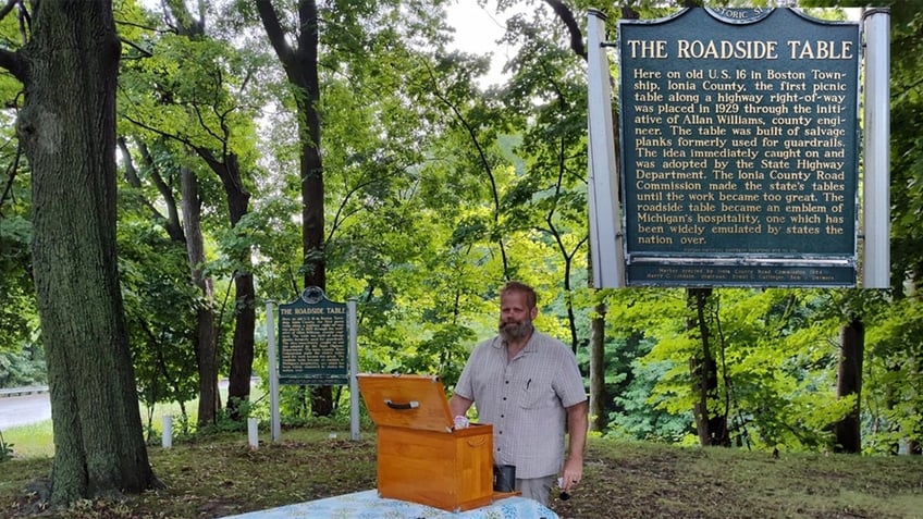 First rest area in Michigan