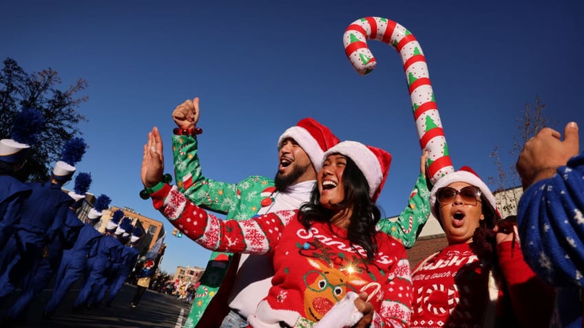 Santa parade in Brockton, Mass.